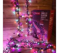 Premier Multi Action Cluster Brights with Timer 3000 LED Rainbow/Green