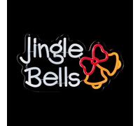 Premier 40cm Jingle Bells Freestanding and Hanging LED Neon Effect Sign - Festive Christmas Decoration with Warm Glow