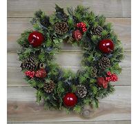 Premier 45cm Indoor / Outdoor Christmas Wreath Decoration - Red & Green by Premier