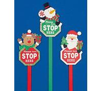 Premier 49cm Santa Please Stop Here Wooden Garden Sign (Choice Of 3)
