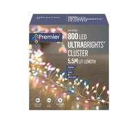 Premier 5.5M 800L Ultrabright Cluster Rainbow LED Lights