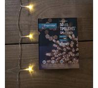 Premier 50 LED Multi Action Battery Operated Lights Warm White