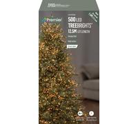 500 LED TreeBrights Premier Christmas Lights with 8-Hour Timer - Vintage Gold, 12.5m Cluster Lights (Indoor/Outdoor)