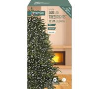 Premier Decorations 12.5m WHITE 500 LED Supabright CHRISTMAS TREEBRIGHT Festive LIGHTS for 1.5m Tree
