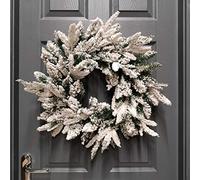 Premier 50cm Lapland Flocked Wreath with PE and PVC Tips