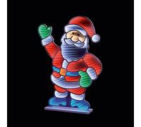 Premier 59cm Standing Santa Infinity Light - Freestanding LED Christmas Decoration with 3D Optical Illusion Effect for Indoor Festive Displays