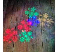 Premier 6 LED Indoor Outdoor Christmas Snowflake Projector Light String In Multi-Coloured