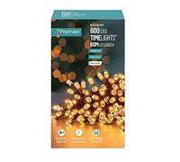 Premier Multi Action Battery Operated Timelights 600 LED Vintage Gold/Green