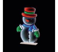 Premier 60cm Standing Snowman Infinity Light - LED Christmas Snowman Decoration with 3D Tunnel Illusion - Festive Light-Up Figure for Indoor Christmas Décor, Winter Displays & Seasonal Lighting