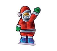 Premier 60cm Waving Santa Infinity Light - LED Christmas Santa Decoration with 3D Tunnel Illusion - Festive Light-Up Figure for Indoor Christmas Décor, Winter Displays & Seasonal Lighting