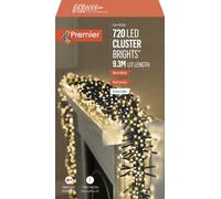 Premier 720 LED Cluster Multi-Action Christmas Tree Lights Timer - WARM WHITE