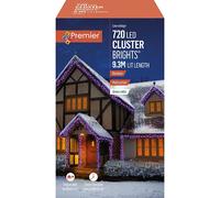 Premier Multi Action Cluster Brights with Timer 720 LED Rainbow/Green