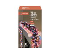 Premier - 720 LED Multi Action Cluster Brights With Timer - Rainbow/Green
