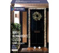 Premier 800 LED UltraBrights Christmas Door Garland Rose Gold Wire Light RAINBOW