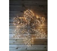 Premier 90cm Gold Starburst Snowflake Wall Window Decoration With 660 Warm White LEDs Samuel Alexander Gold One Size