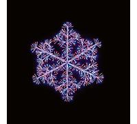 Premier 90cm Indoor Outdoor Christmas Starburst Snowflake LED Light in Rainbow
