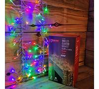 Premier 960 Multi Colour Cluster Brights LED Christmas Lights 12.4m