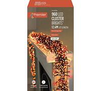 Premier 960 Vintage Gold and Red Multi Action LED Cluster Lights for Christmas Tree, Garland with Timer 6 watts - 26.5 x 14.8 x 11.1 cm; 1.09 Kilograms