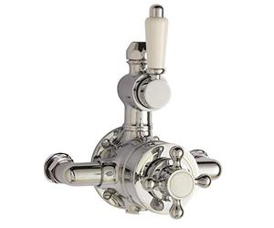 Premier A3099E Traditional Victorian Twin Thermostatic Shower Valve - Chrome