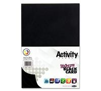 Premier Stationery A3 Card, 160 gsm Coloured Card, For School, Office & Home, Coloured Printer Paper, Ideal for Scrap booking, Art & Craft, Flyers (Black Card - Pack of 20 Art Card)