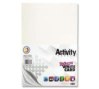 Premier Stationery A3 Card, 160 gsm Coloured Card, For School, Office & Home, Printer Paper, Ideal for Scrap booking, Art & Craft, Flyers (White Card - Pack of 50 Art Card)
