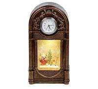 Premier Antique Santa Claus Christmas Mantel Clock (29cm) (Antique Gold)