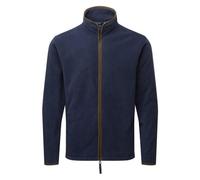 Premier Artisan Fleece Jacket Men Long Sleeve Contrast Trim Two-Way Zip