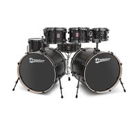 Premier Artist 22" 7pc Double Bass Drum Shell Pack Matte Black