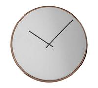 Premier Housewares Wall Clock, Metal, Mirrored Glass, Rose Gold