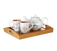 Premier Housewares Wooden Tray Tray Table Serving Tray Dinner Tray Serving Dish Bamboo Snack Tray Wooden Plate Natural Bamboo 6Hx40Wx30D