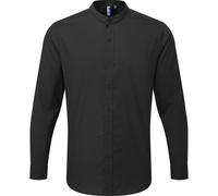 Premier Banded Collar Grandad Long Sleeve Shirt Unisex Hospitality Workwear