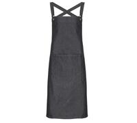 Premier Barista Polycotton Cross Back Full Apron (One Size) (Black Denim)