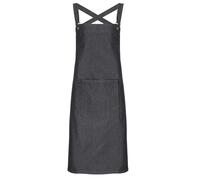 Premier Barista Polycotton Cross Back Full Apron - Black Denim