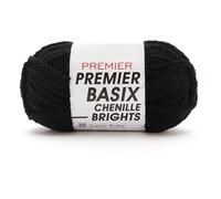 Premier Basix Chenille Brights Yarn-Black 2126-13