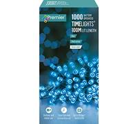 Premier Battery Operated Multi Action Timer Function Timelights 1000 LEDs 100M - Blue