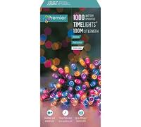 Premier Battery Operated Multi Action Timer Function Timelights 1000 LEDs 100M - Rainbow