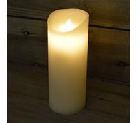 Battery Operated Real Wax Candle with Dancing Flame in Ivory 23cm - Christmas - Christmas