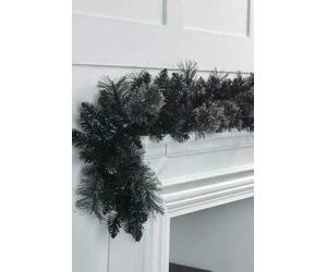 Premier Black Christmas Tree Garland Tipped with Artificial Cashmere 1.8m