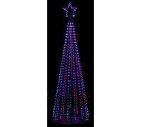 Premier Black Pyramid Tree 332 LEDs 1.4m - LV201226RBW