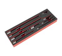 Sealey 1/4", 3/8" & 1/2" Sq Drive Wobble/Rigid Extension Bar Set 9pc - Premier Black - AK7693