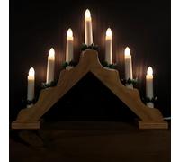 Premier Candlebridge 7-Bulb 'V' Shape Pine Colour LI96025