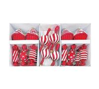 Premier Candy Cane Christmas Decoration Set (Pack Of 20) Red/white (One Size)