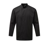 Premier Chef's essential long sleeve jacket - 5-button wrap-over fastening