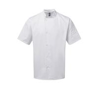 Premier Chef's essential short sleeve jacket - Mens, 65% Polyester, Oeko-Tex