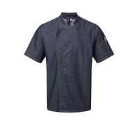 Premier Chef's zip-close short sleeve jacket - Mens, 65% Polyester, Oeko-Tex