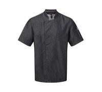 Premier Chef's zip-close short sleeve jacket - Mens, 65% Polyester, Oeko-Tex