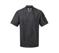 Premier Chef's zip-close short sleeve jacket - Mens, 65% Polyester, Oeko-Tex