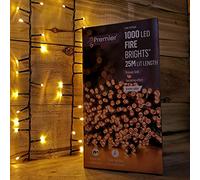 Premier Christmas 1000 Outdoor Fire-Brights LEDs with Timer - Vintage Gold