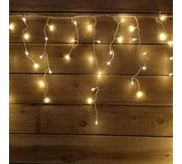 Premier Christmas 300 Frosted Icicle LED Lights - Warm White 6m