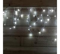 Premier Christmas 300 Frosted Icicle LED Lights - White 6m